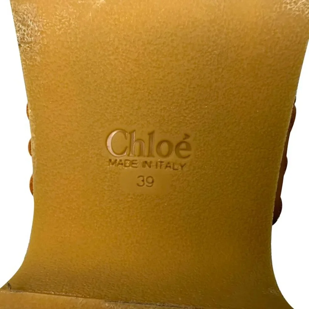 Chloé Joy Studded Clogs in Brown Suede - Picture 10 of 10